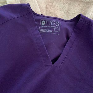 XS Figs Casma Scrub Top Purple